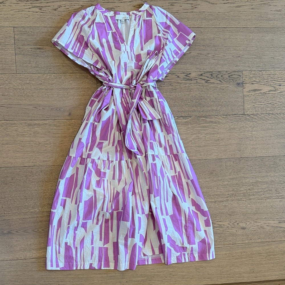 Pinch Purple and Cream Midi Dress